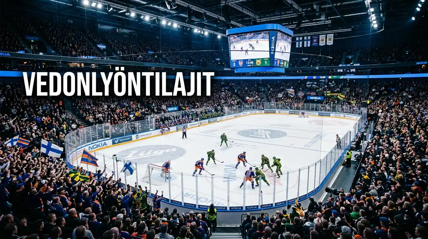 Jääkiekko-ottelu suomalaisessa areenassa vedonlyönnin kohteena